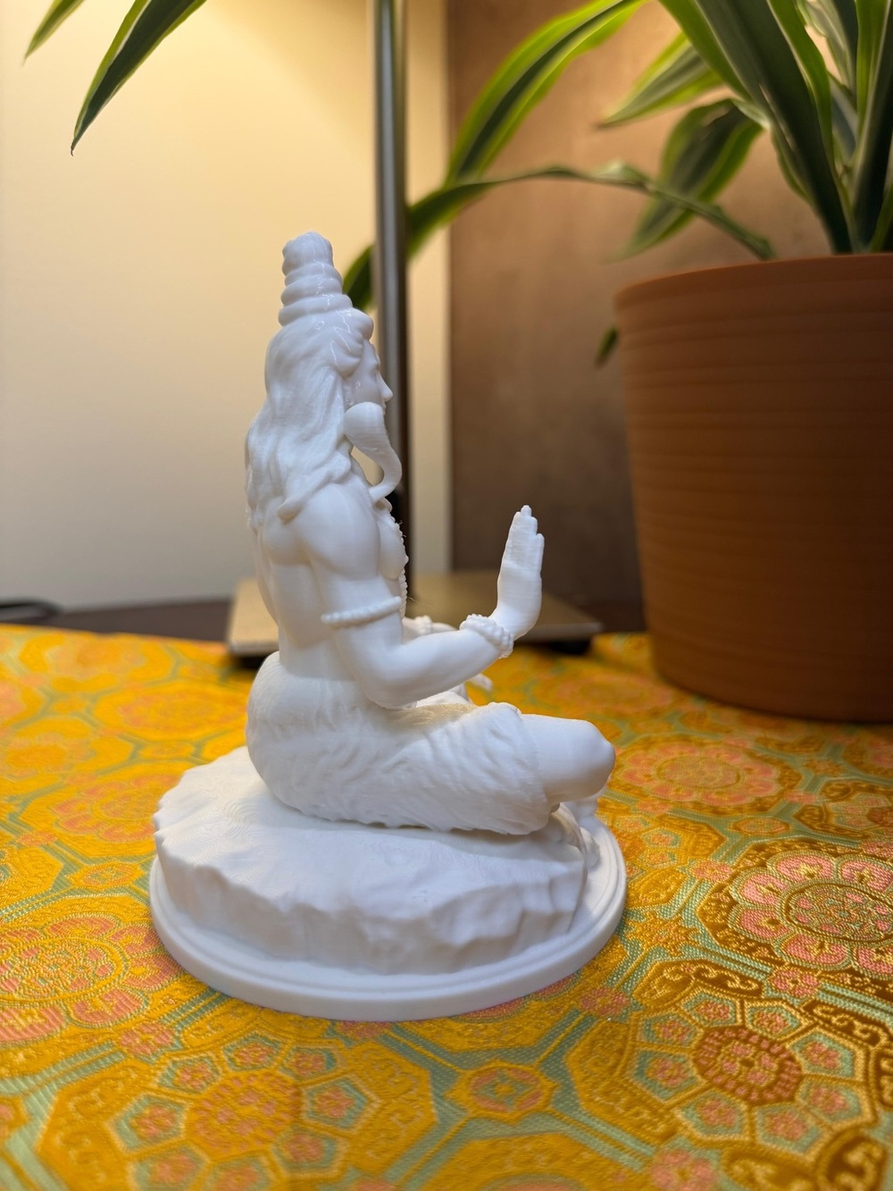 White Shiva Statue Decorative Sculpture - Home Art - Picture 4 of 5